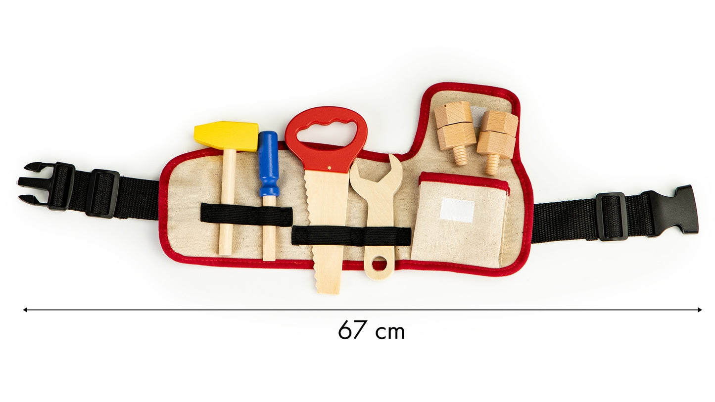 Wooden tools fastening DIY belt ECOTOYS