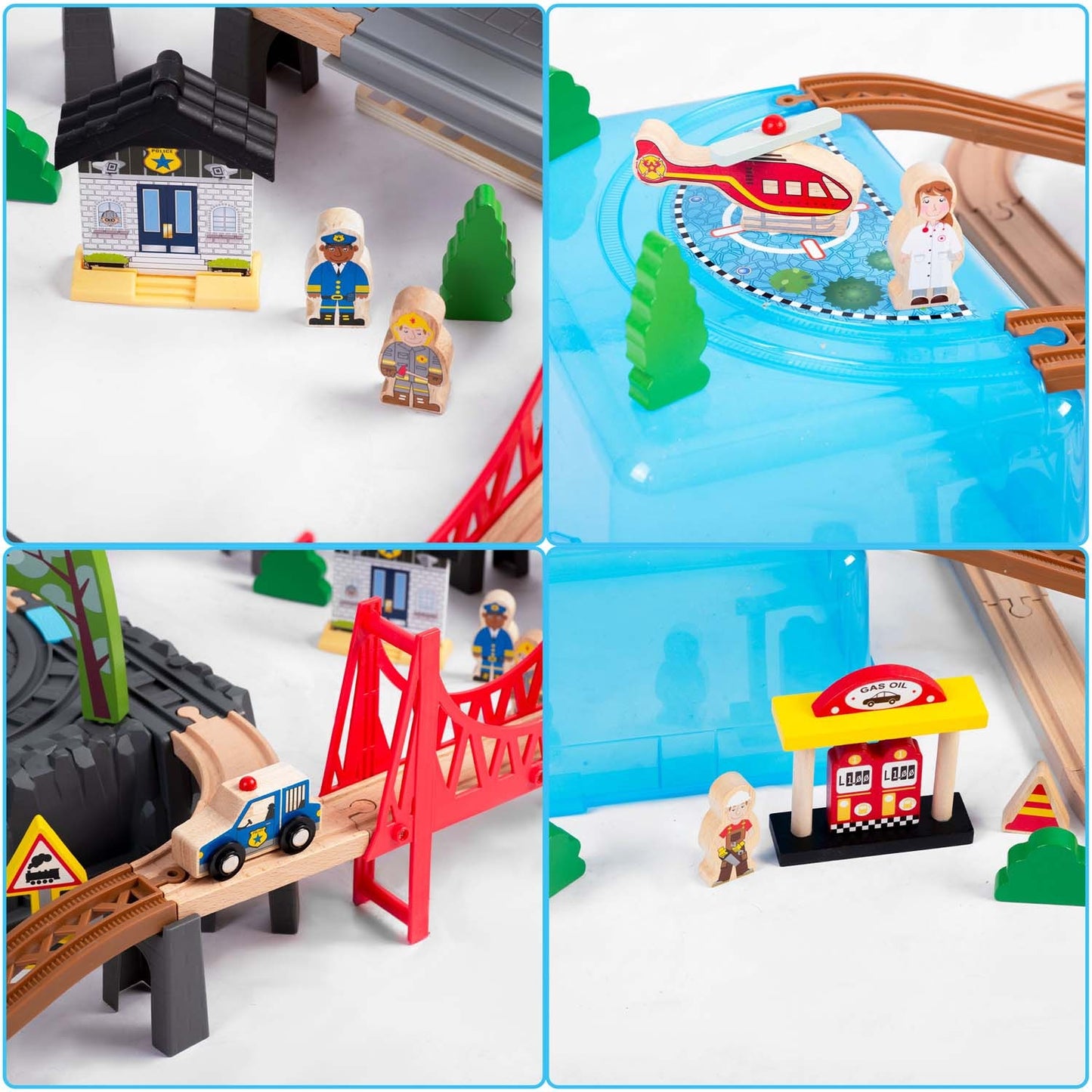 Wooden town train 100 pcs RK-879 Ricokids