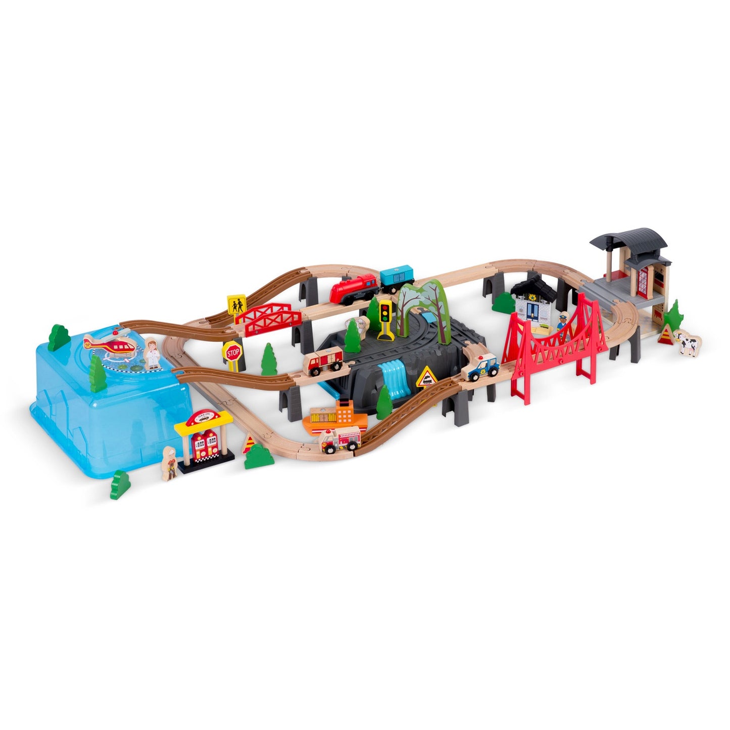 Wooden town train 100 pcs RK-879 Ricokids