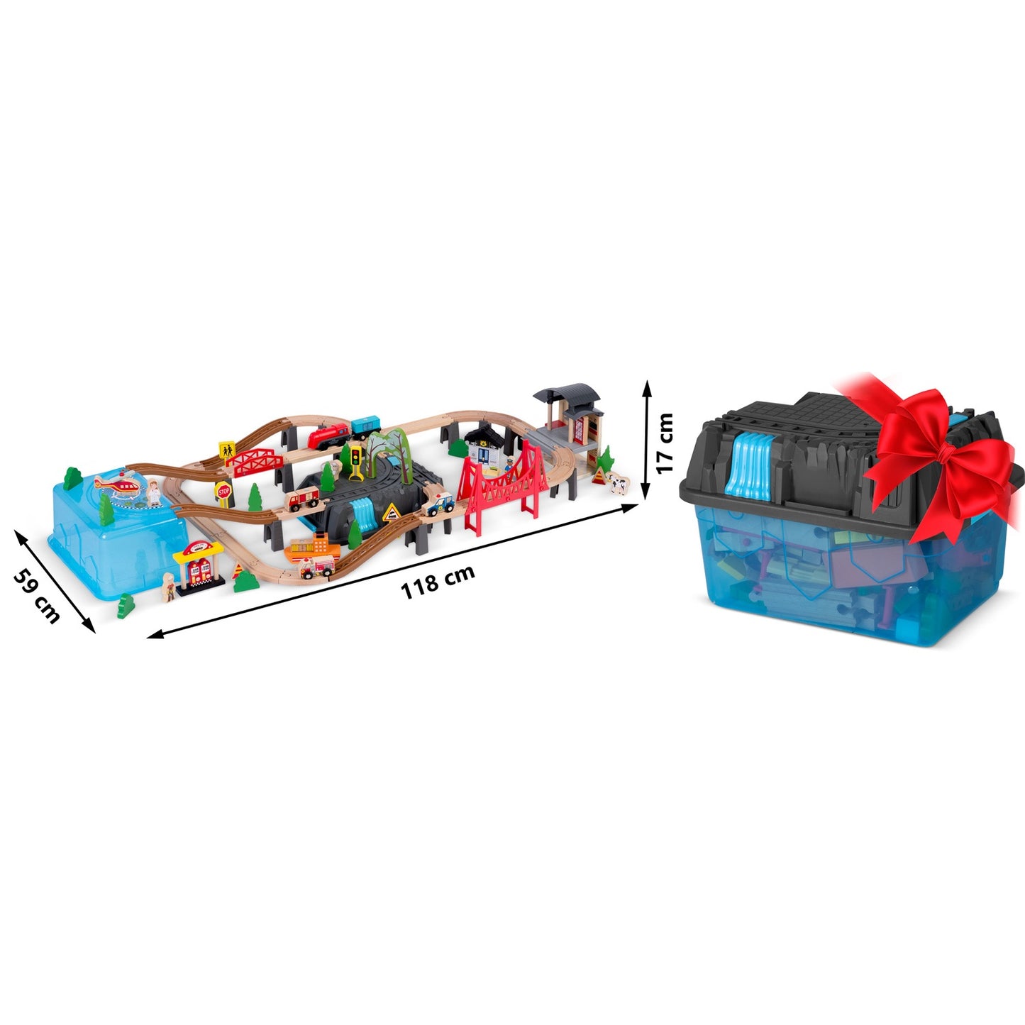 Wooden town train 100 pcs RK-879 Ricokids