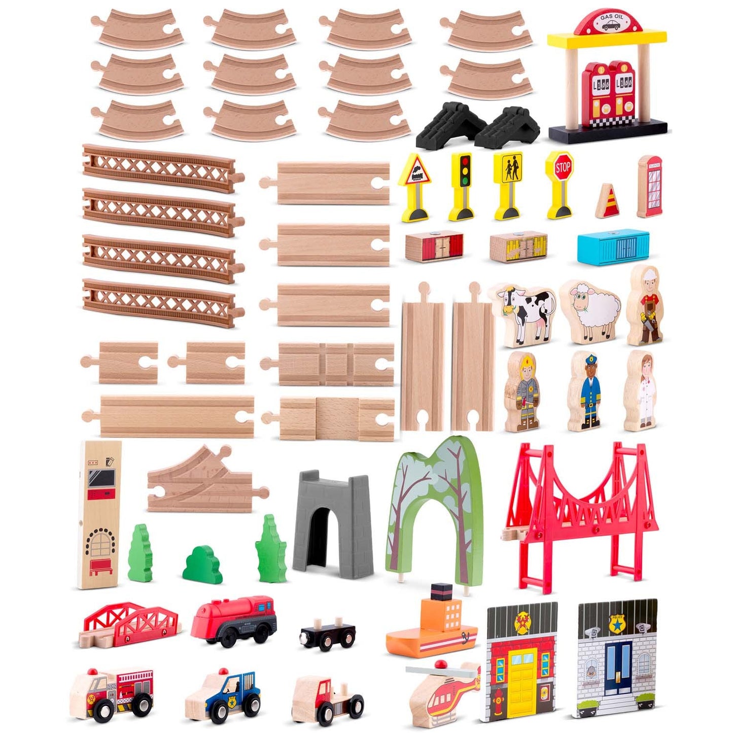 Wooden town train 100 pcs RK-879 Ricokids