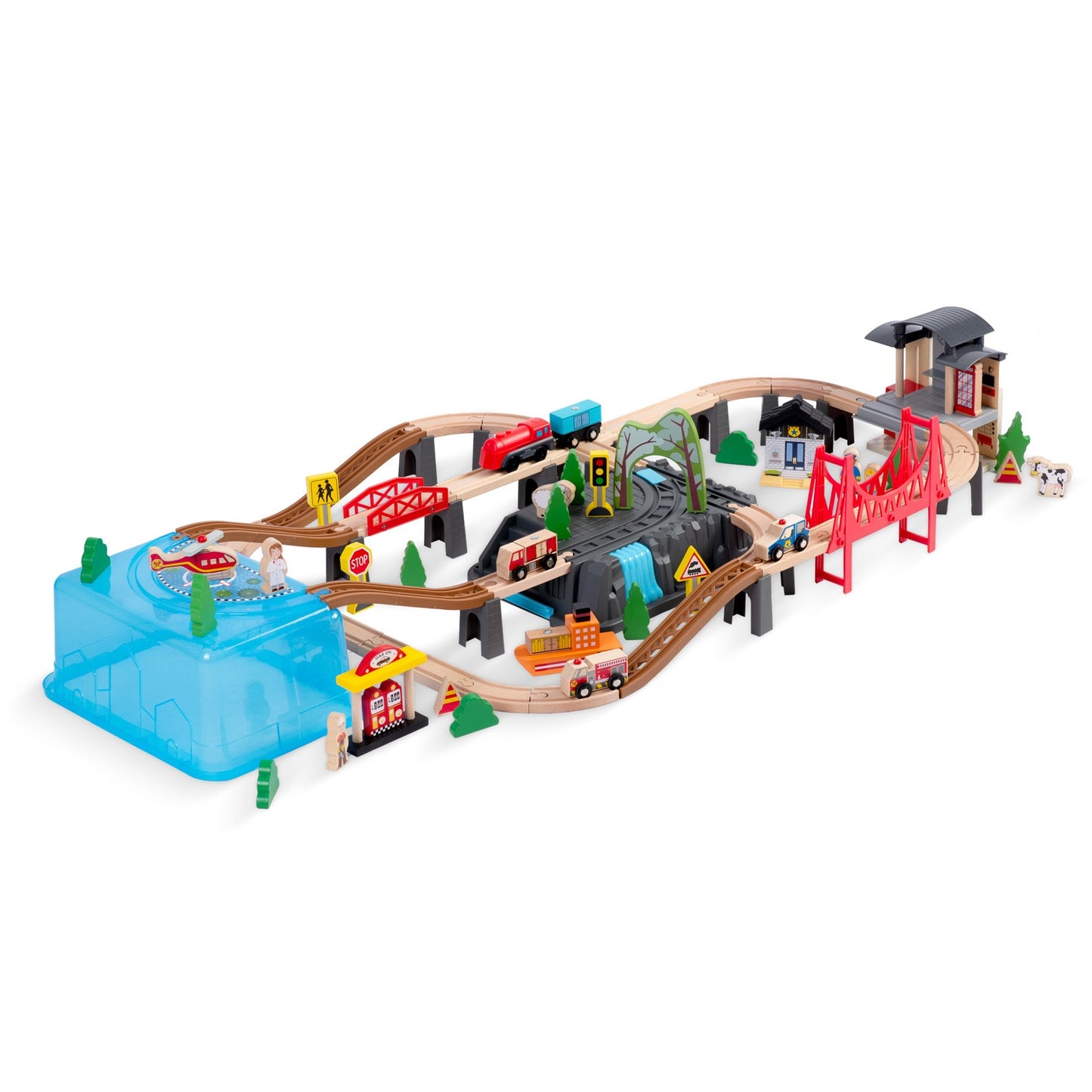 Wooden town train 100 pcs RK-879 Ricokids