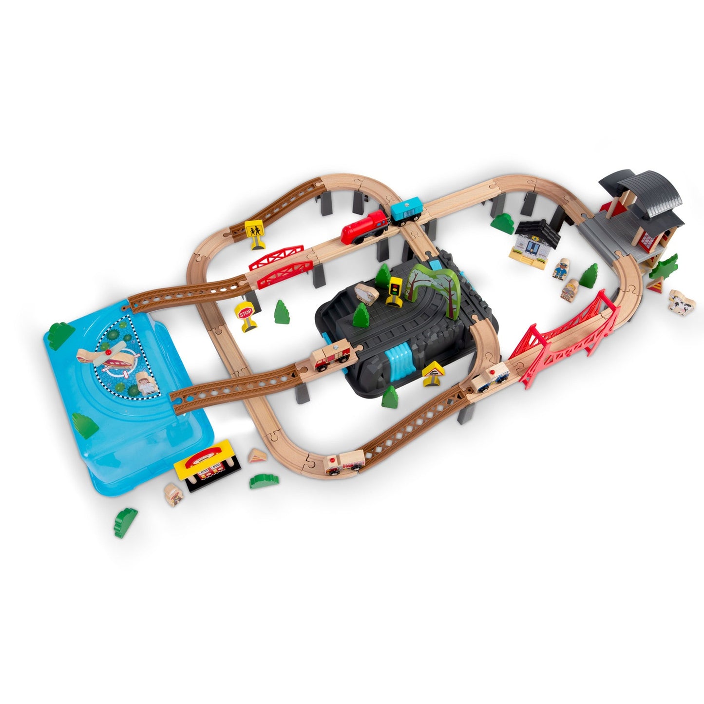 Wooden town train 100 pcs RK-879 Ricokids