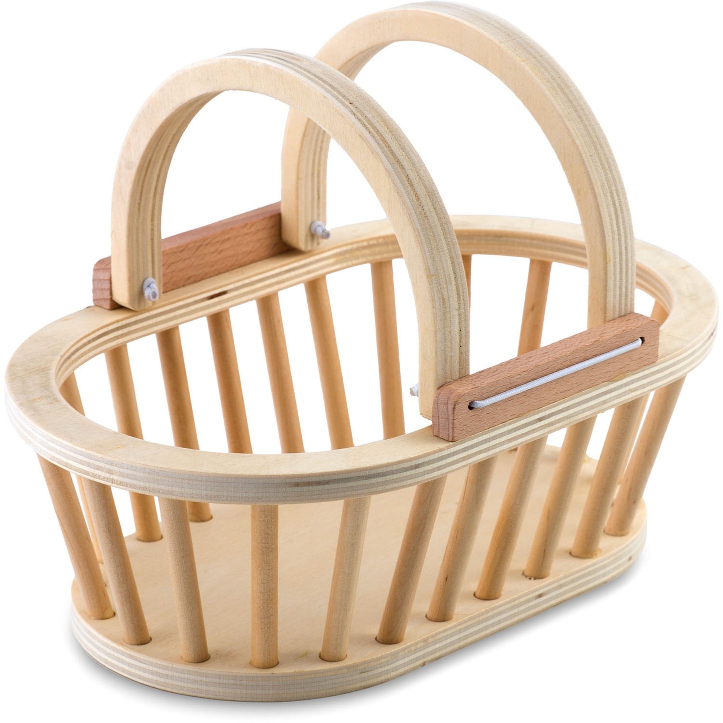 Wooden toy basket with fruit for cutting, 9 pcs RK-870 Ricokids