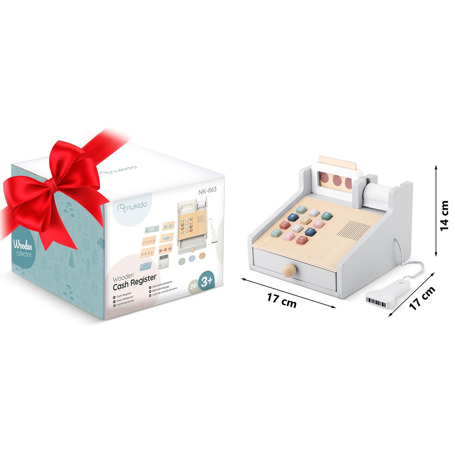Wooden toy store cash register NK-863 Nukido
