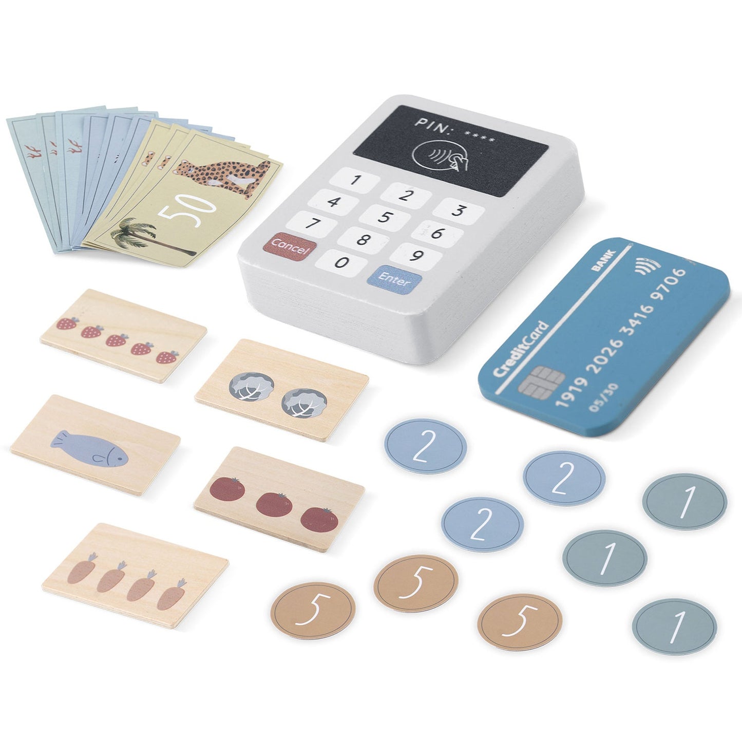 Wooden toy store cash register NK-863 Nukido