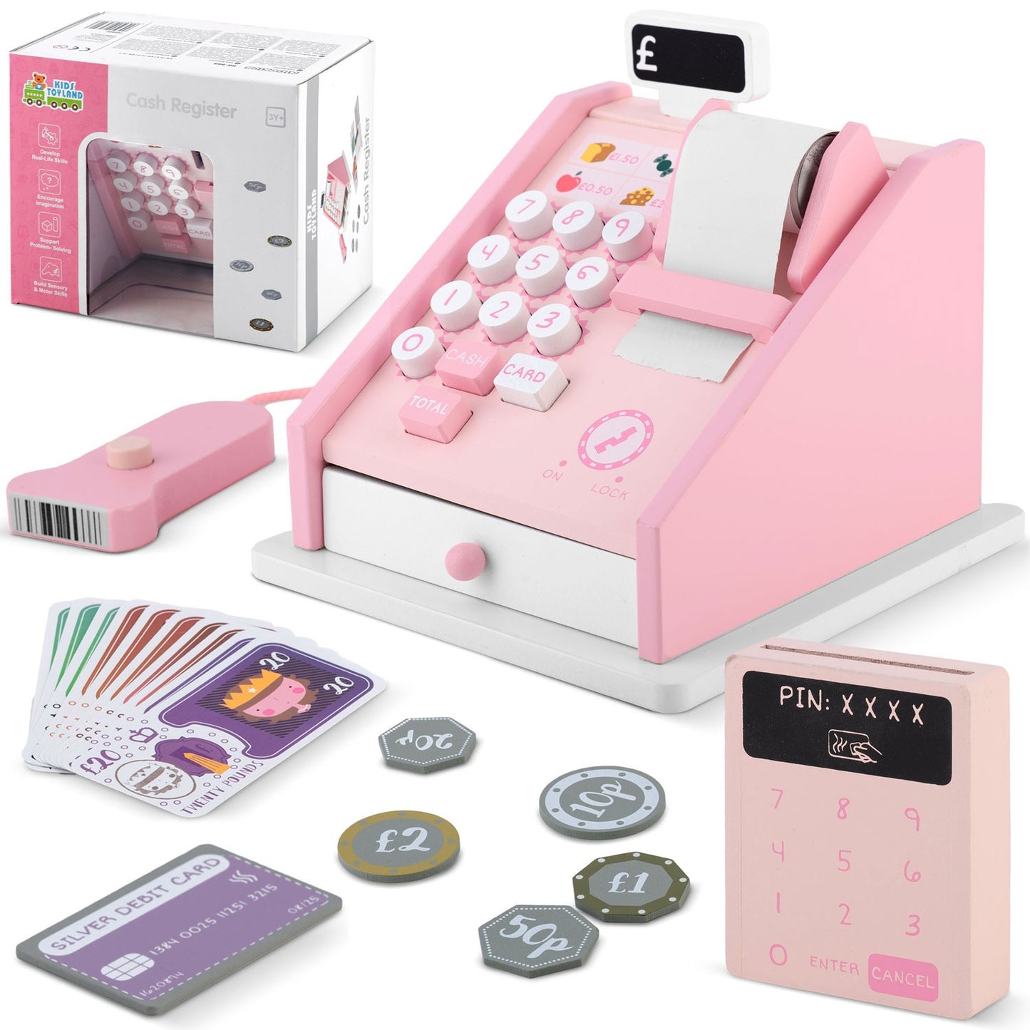 Wooden toy store cash register RK-868 Ricokids