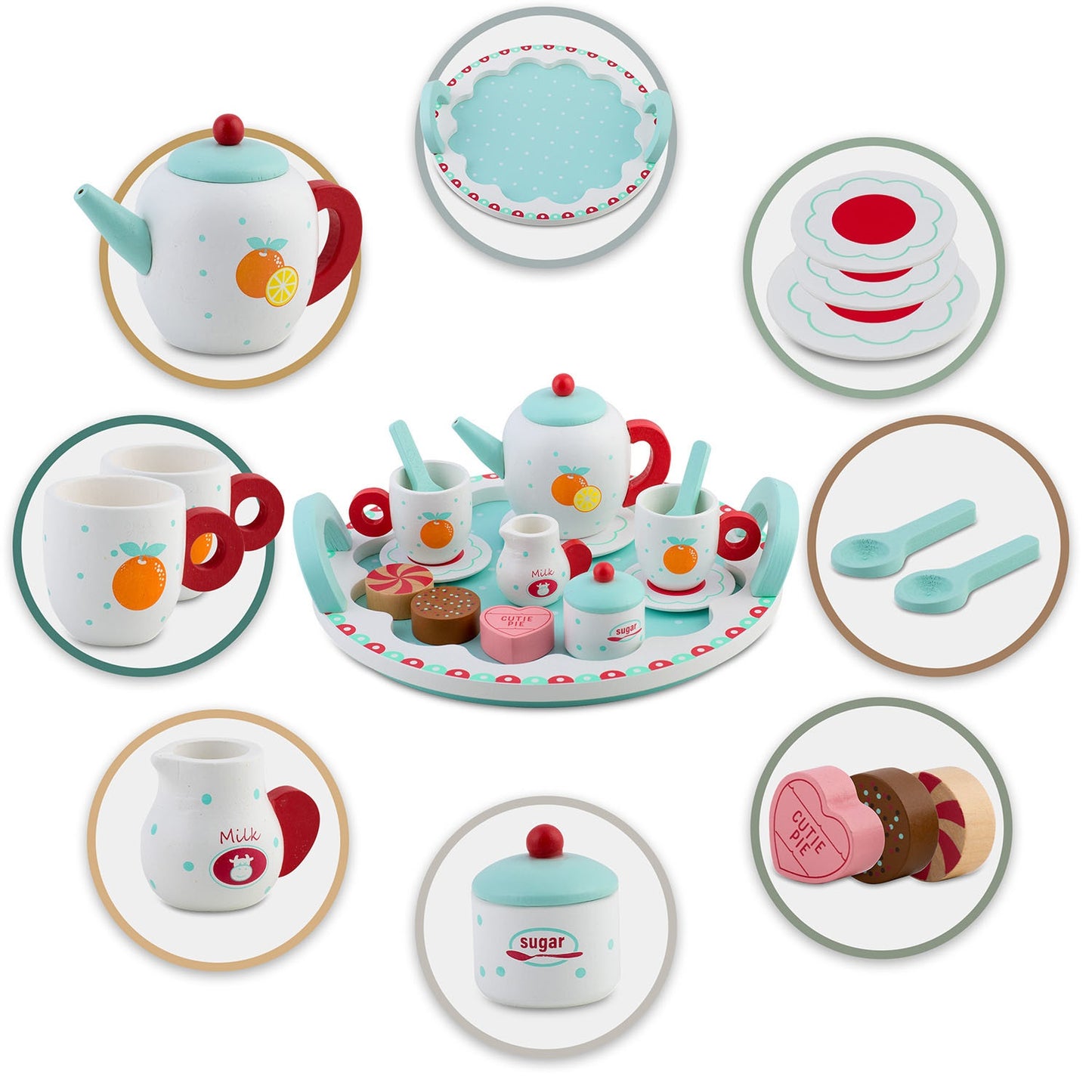 Wooden toy tea set RK-869 Ricokids