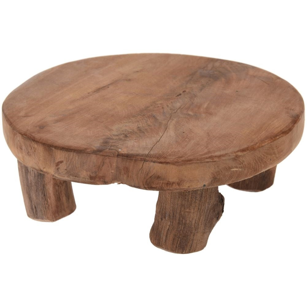 Wooden tray with legs for serving dishes and snacks