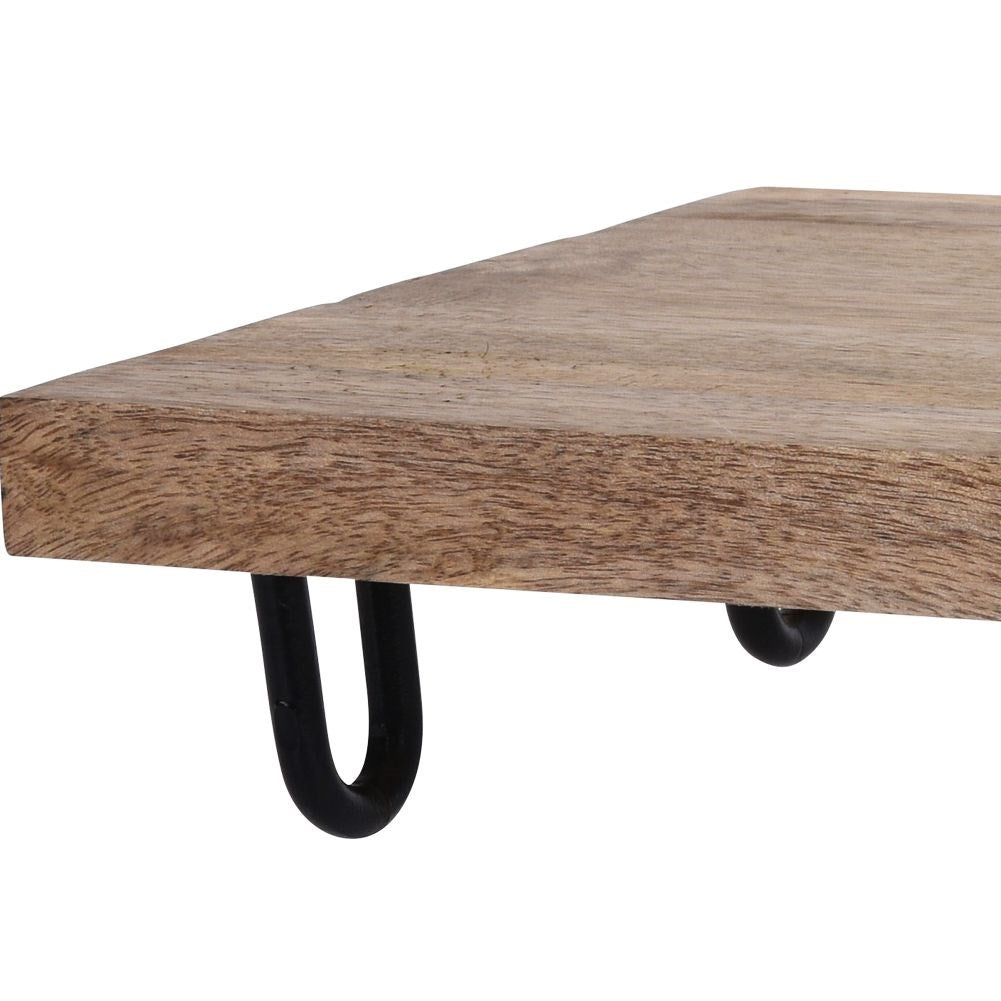 Wooden tray with metal legs - Serve Food, Snacks & Starters