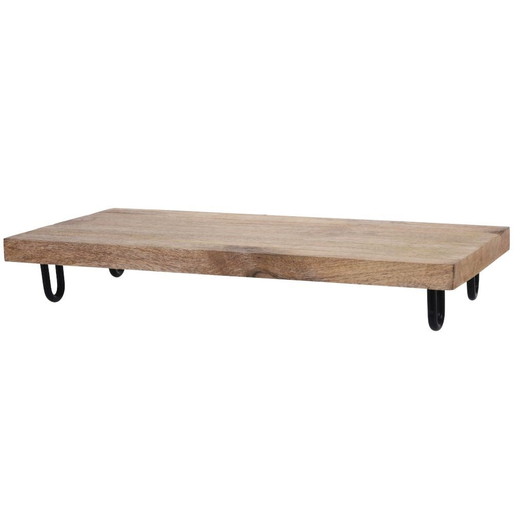 Wooden tray with metal legs - Serve Food, Snacks & Starters