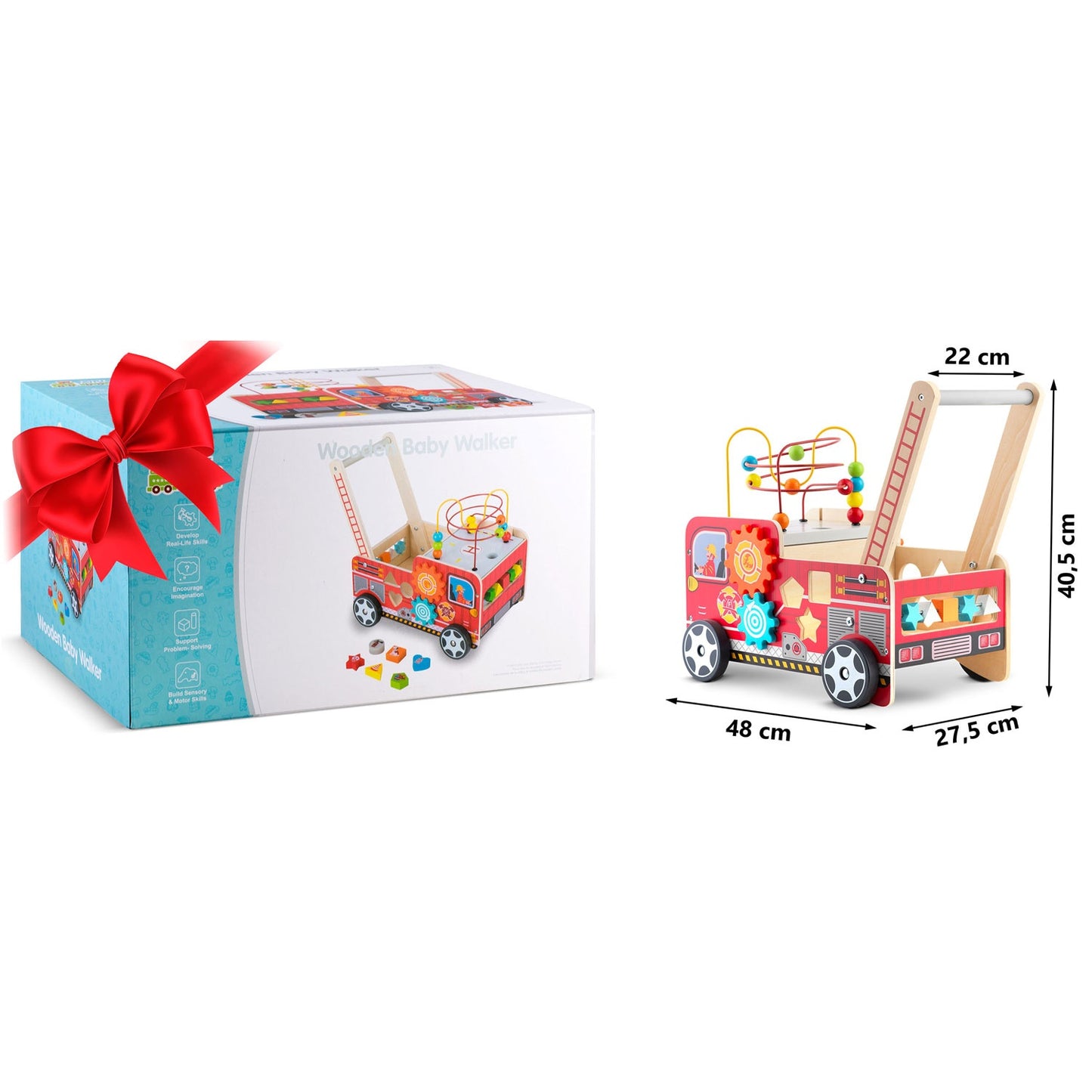 Wooden walker pusher fire brigade RK-873 Ricokids