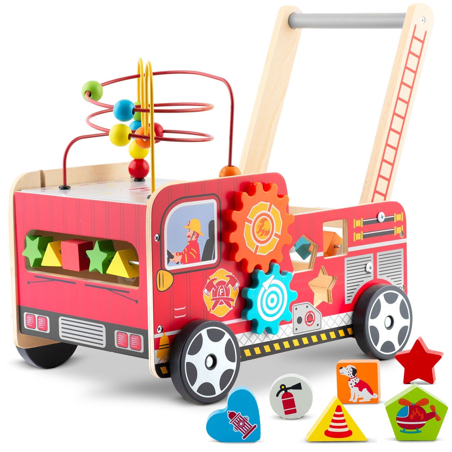 Wooden walker pusher fire brigade RK-873 Ricokids