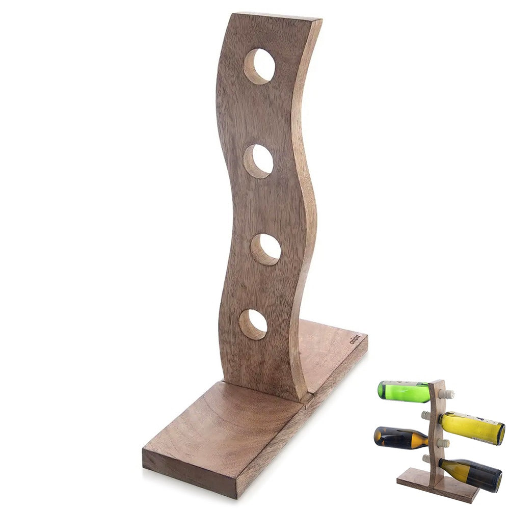 Wooden wine rack for 4 bottles MANGO 30.5x39.5 cm