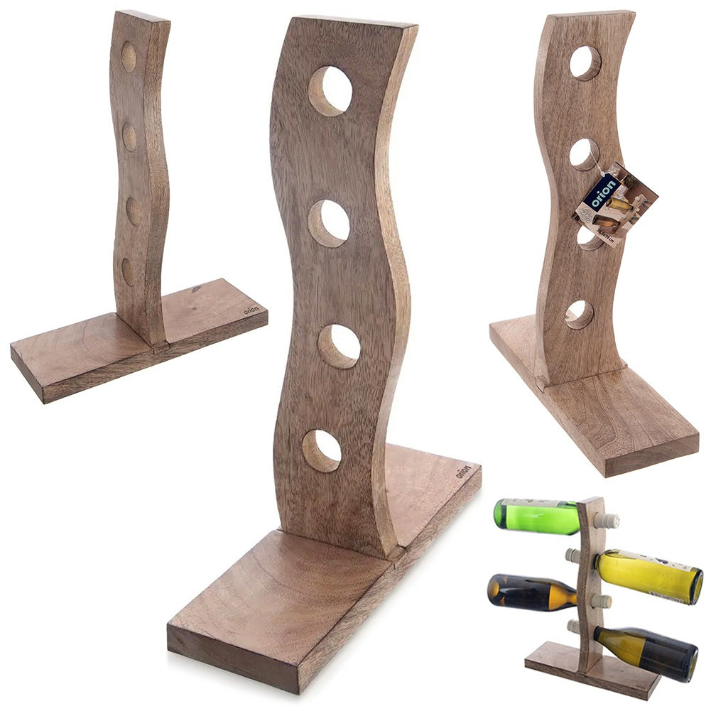 Wooden wine rack for 4 bottles MANGO 30.5x39.5 cm