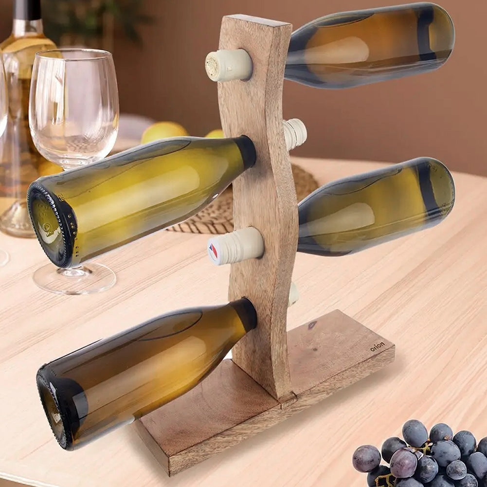 Wooden wine rack for 4 bottles MANGO 30.5x39.5 cm