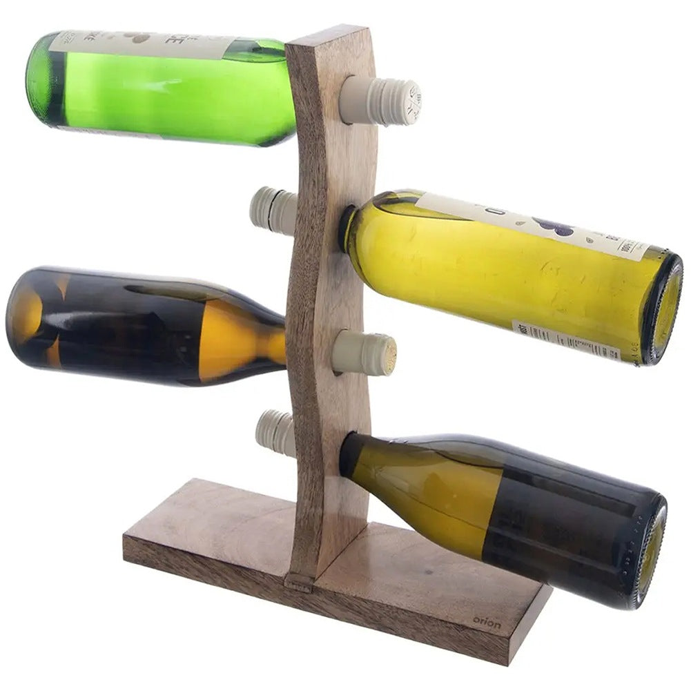 Wooden wine rack for 4 bottles MANGO 30.5x39.5 cm