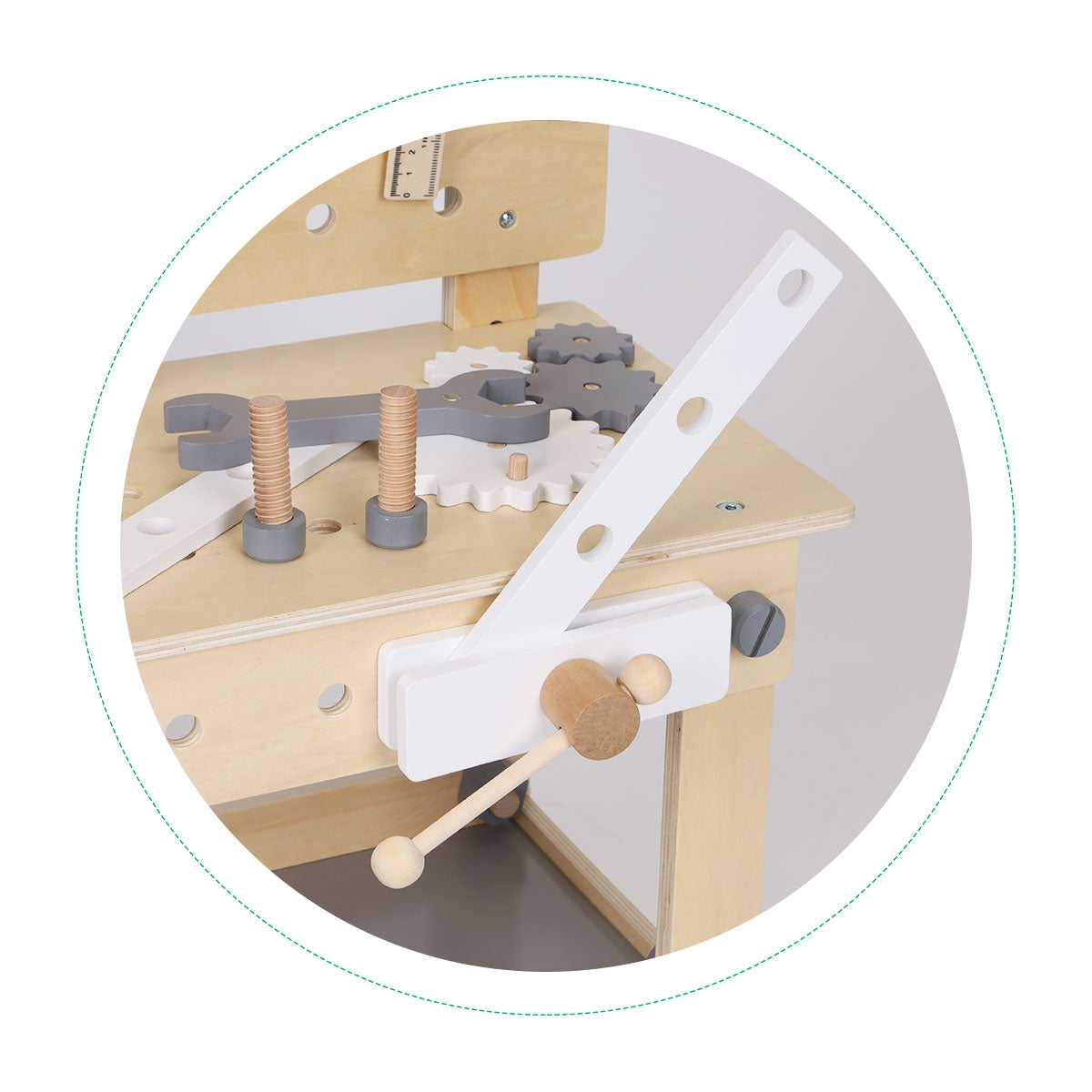 Wooden workshop for children tools table ECOTOYS