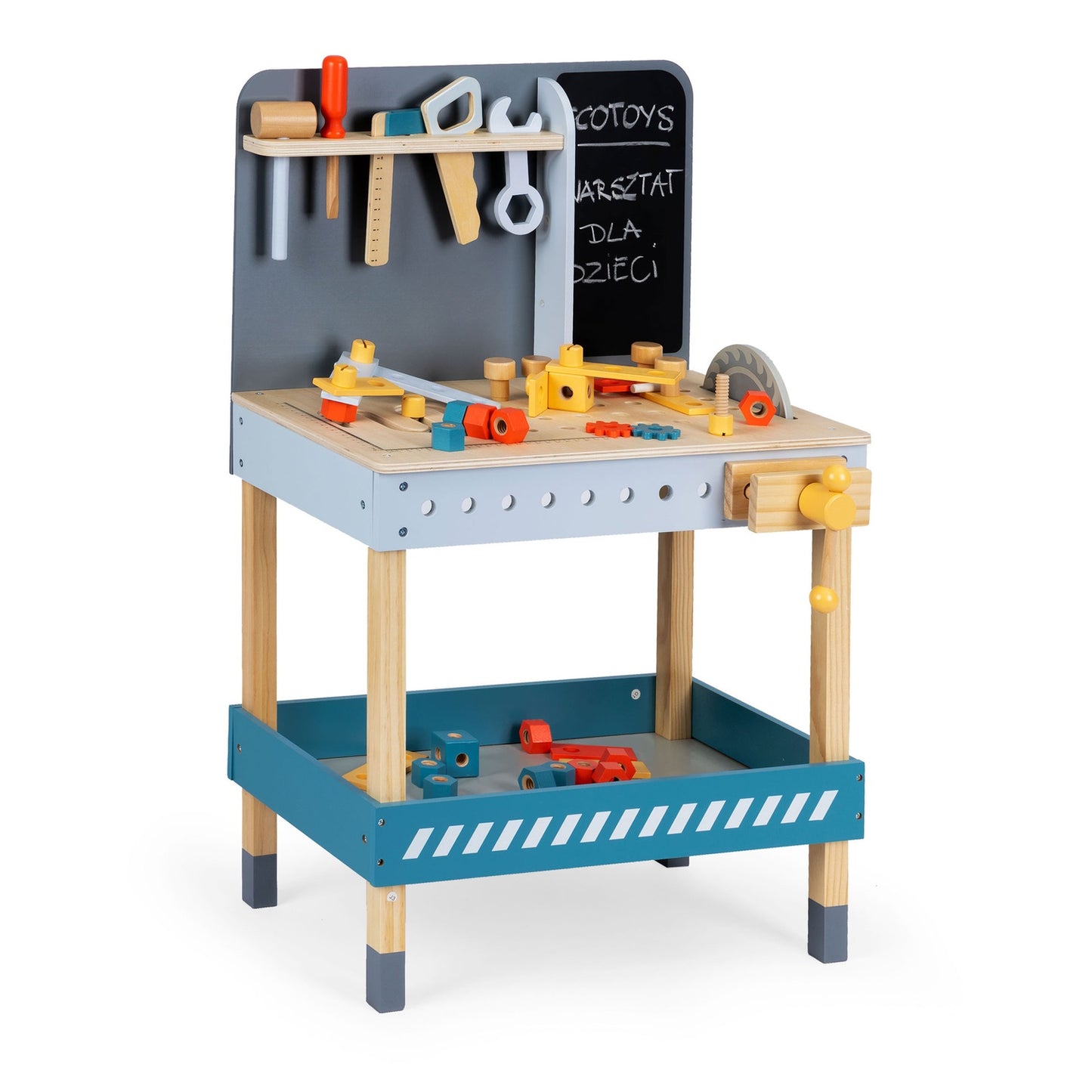 Wooden workshop with tools - 47 pcs. ecotoys