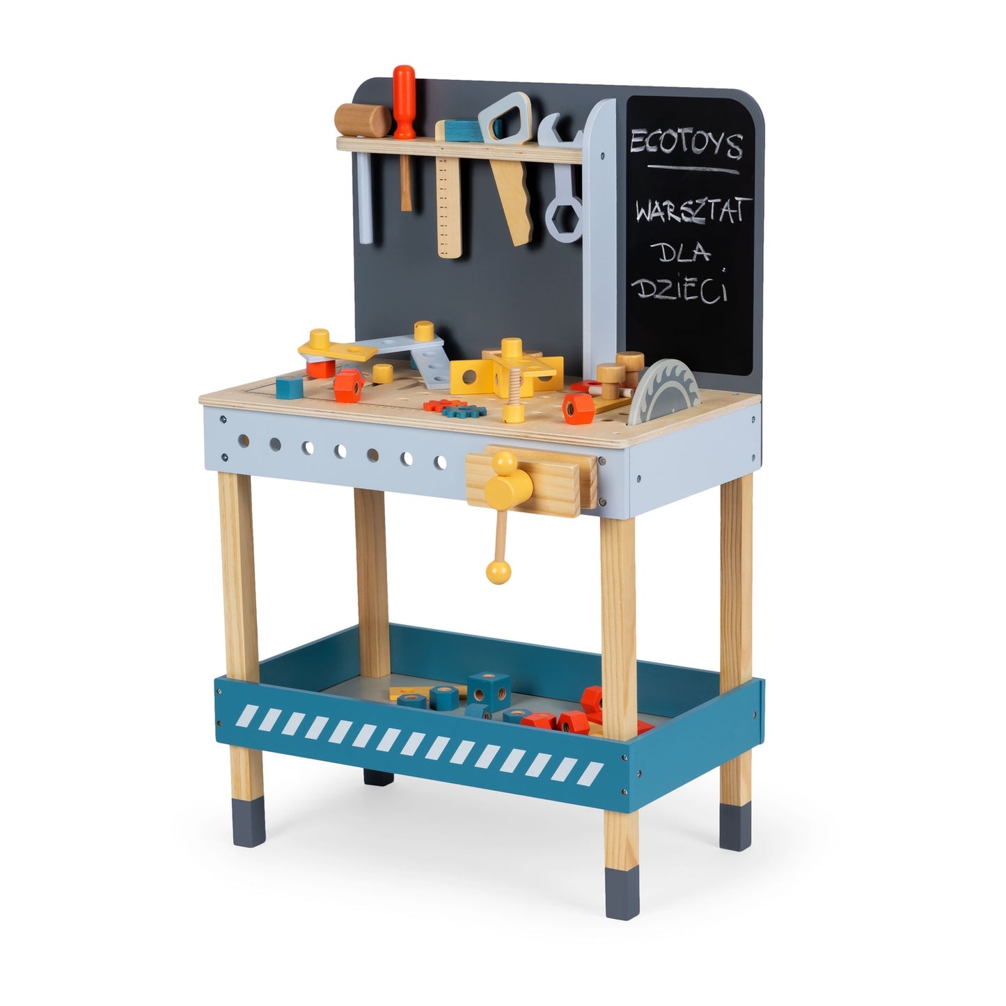 Wooden workshop with tools - 47 pcs. ecotoys