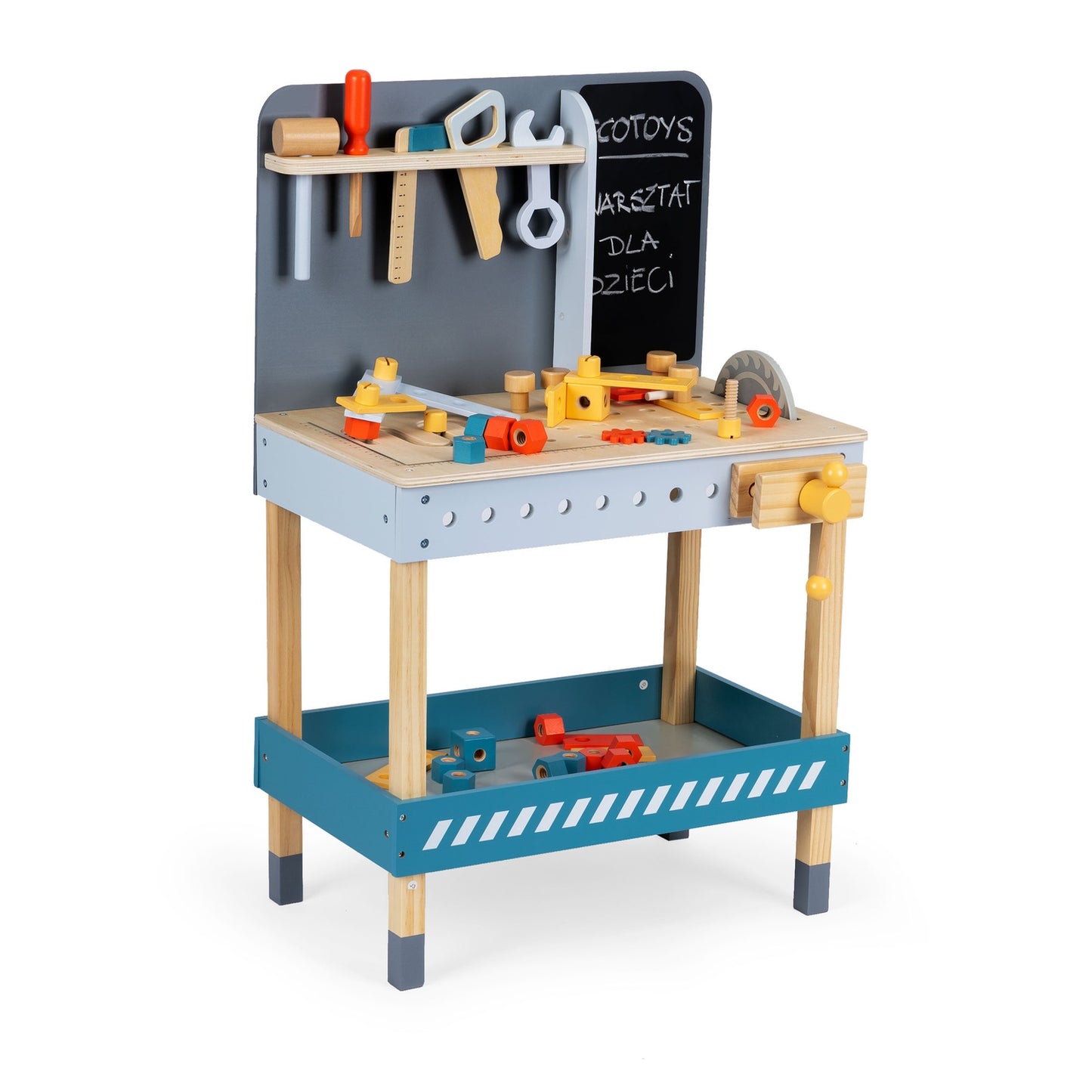 Wooden workshop with tools - 47 pcs. ecotoys