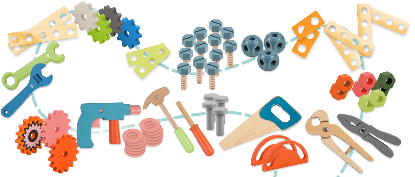 Wooden workshop with tools RK-876 Ricokids