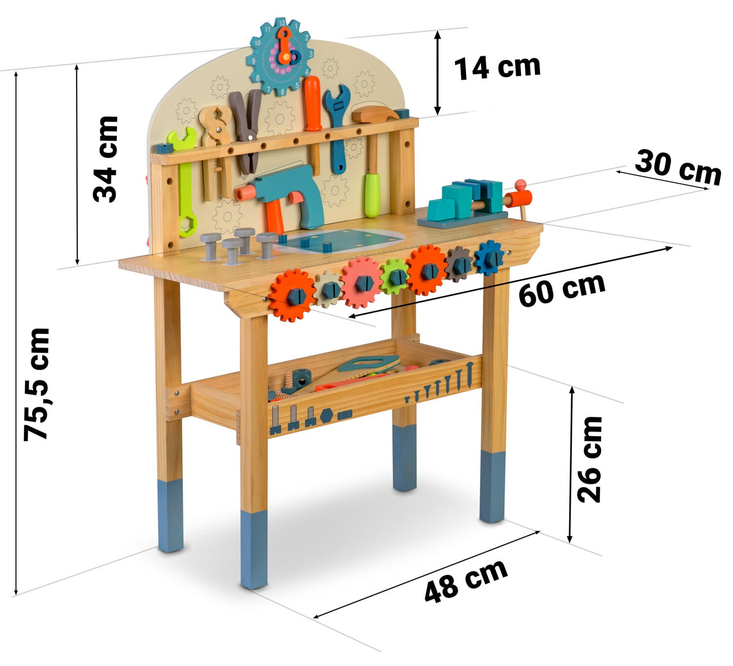 Wooden workshop with tools RK-876 Ricokids