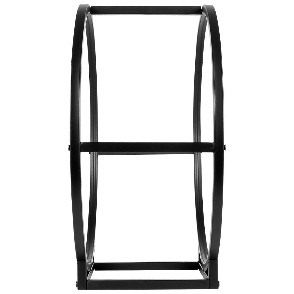Wood stand in black metal - loft style and practical storage