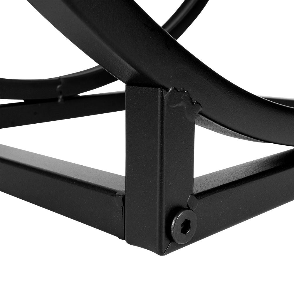 Wood stand in black metal - loft style and practical storage