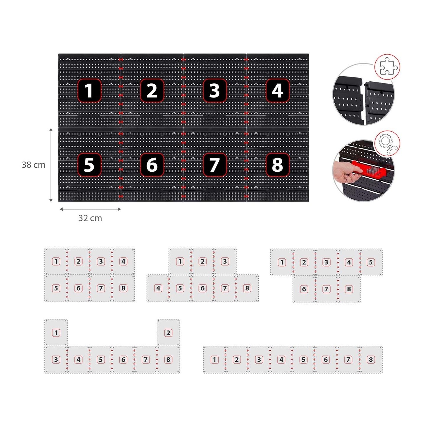 Workshop Tool Board 128 x 76 cm