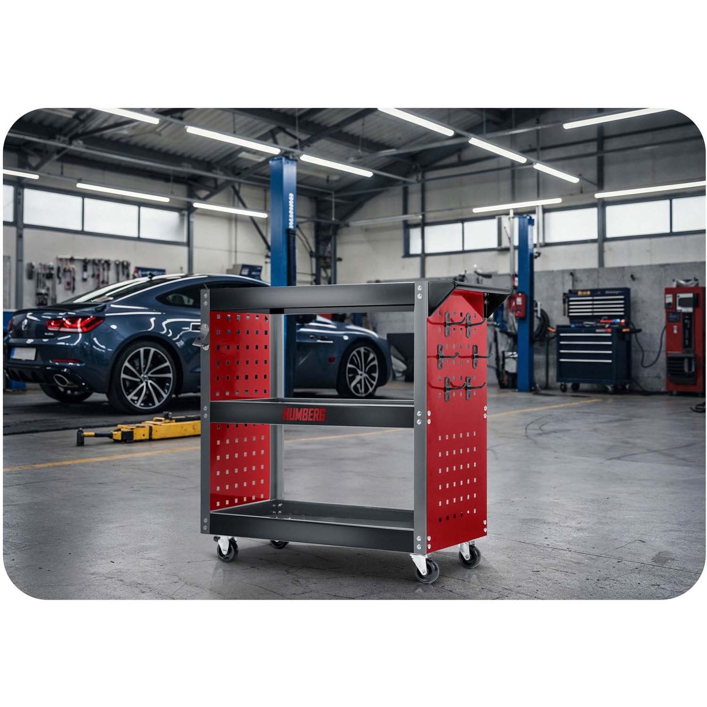Workshop Tool Cart, Stainless Steel, 300 kg Capacity