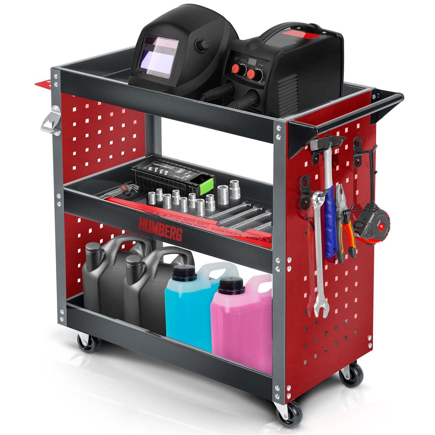Workshop Tool Cart, Stainless Steel, 300 kg Capacity