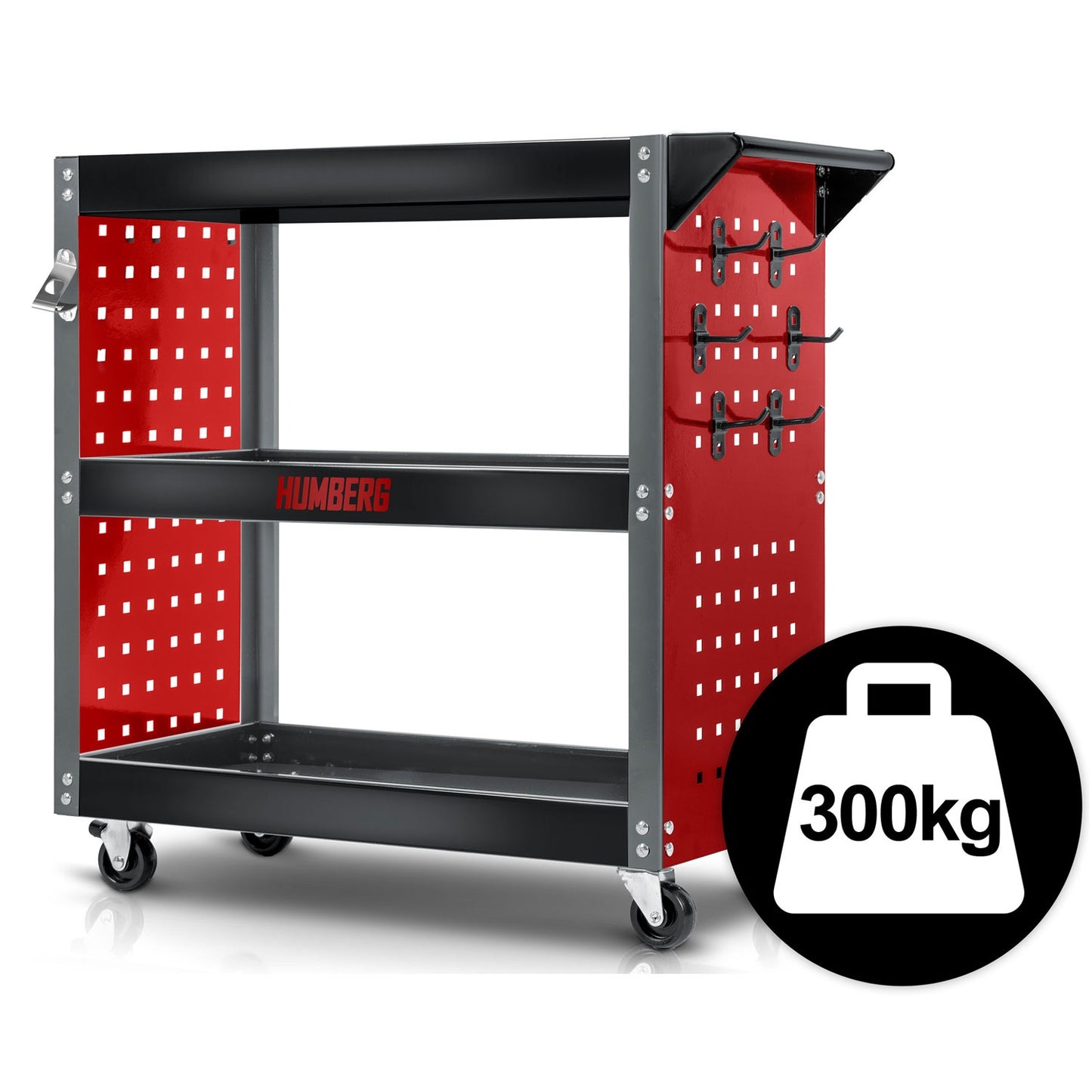 Workshop Tool Cart, Stainless Steel, 300 kg Capacity