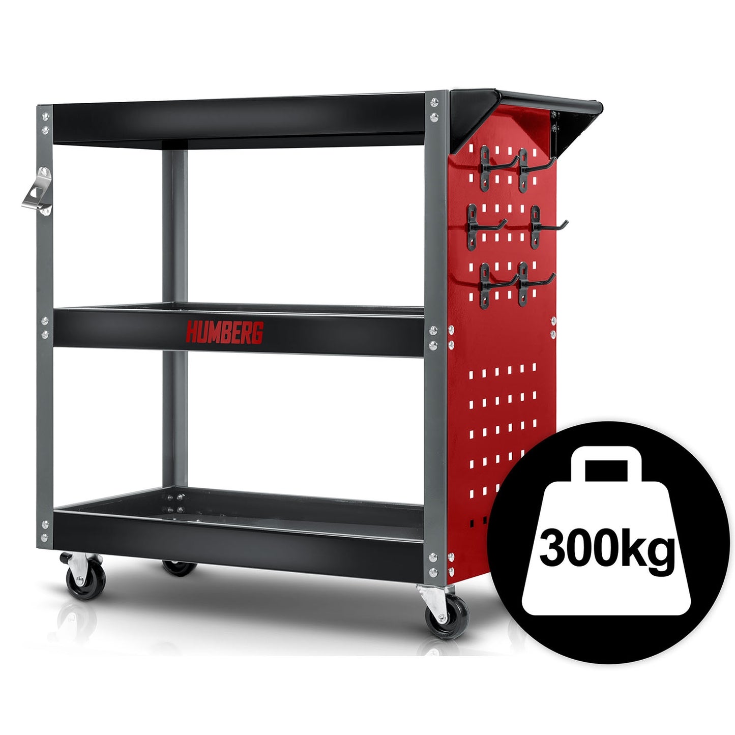 Workshop Tool Cart with Drawers, Steel