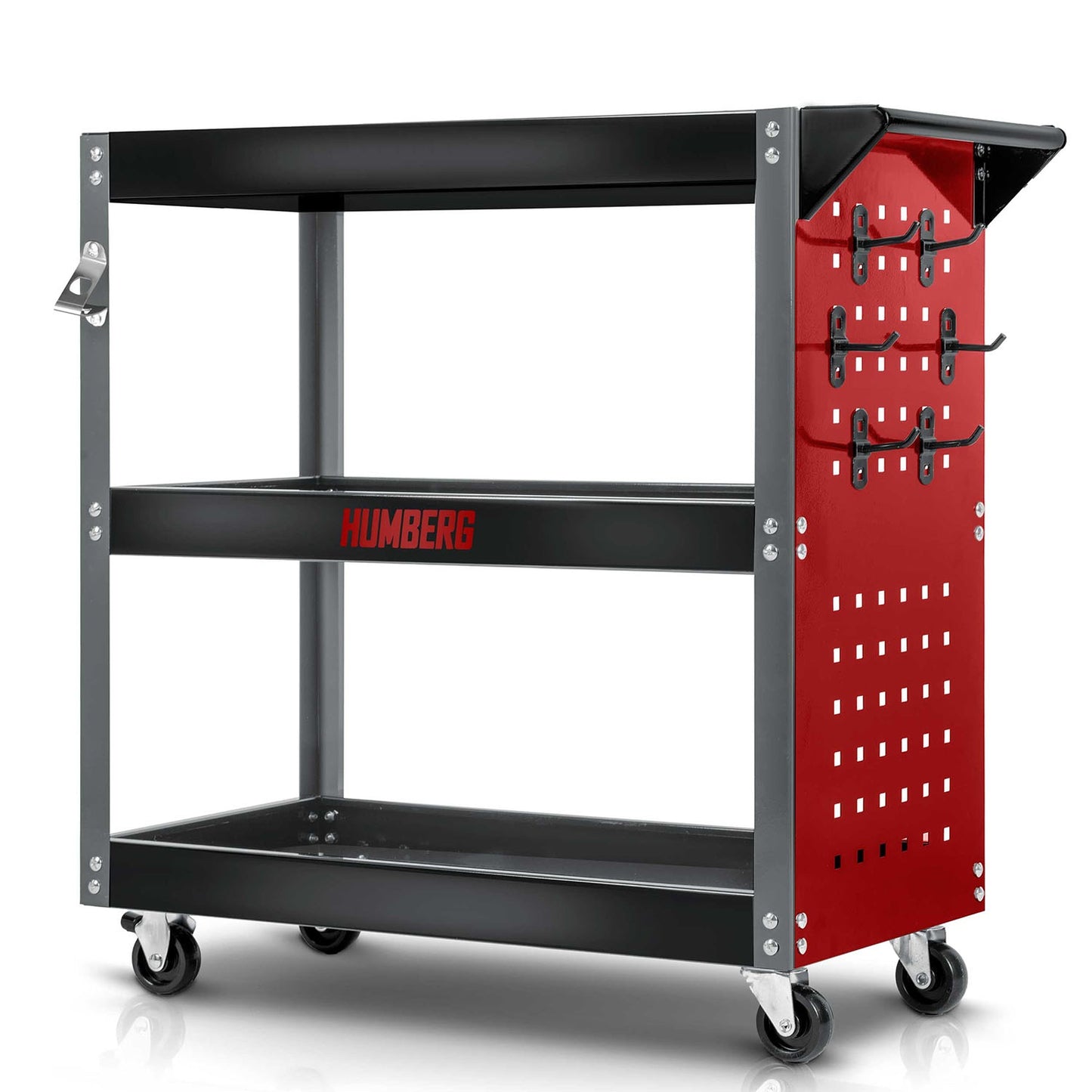 Workshop Tool Cart with Drawers, Steel