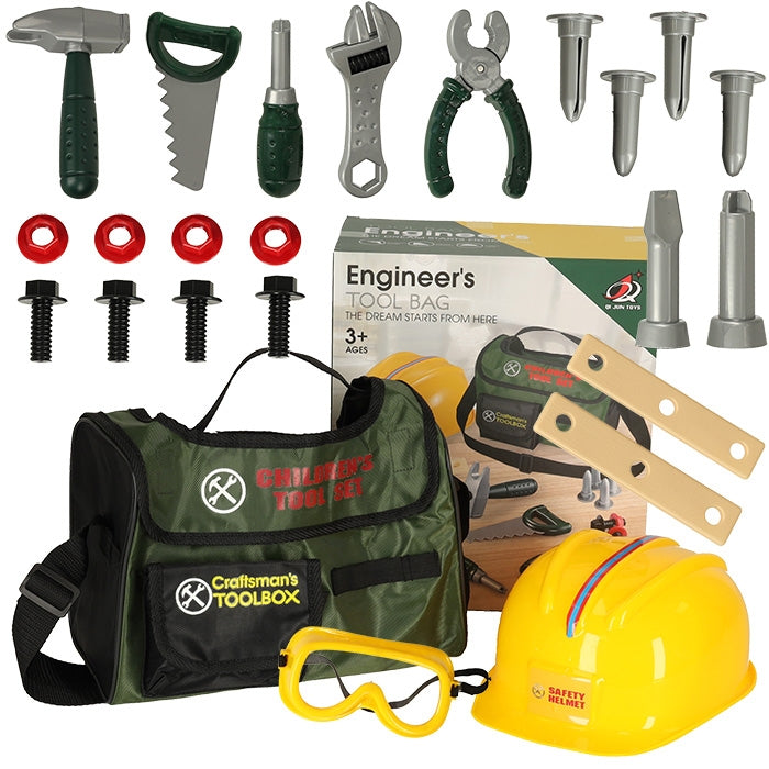 Workshop tools helmet goggles in bag 23el.