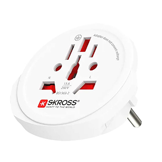 World to Europe Travel Adapter for 2-3 Pole Devices