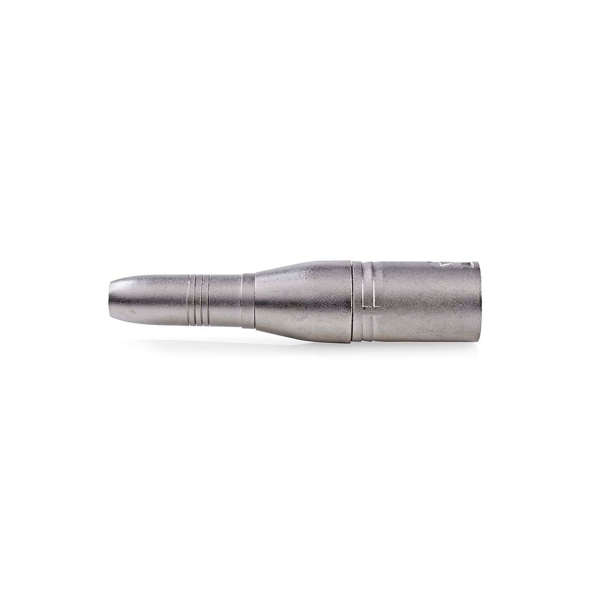 XLR Adapter | XLR 3-pin male | 6.35 mm Female | Nickel Plated | Straight | Metal | Silver | 10 pieces. | Box