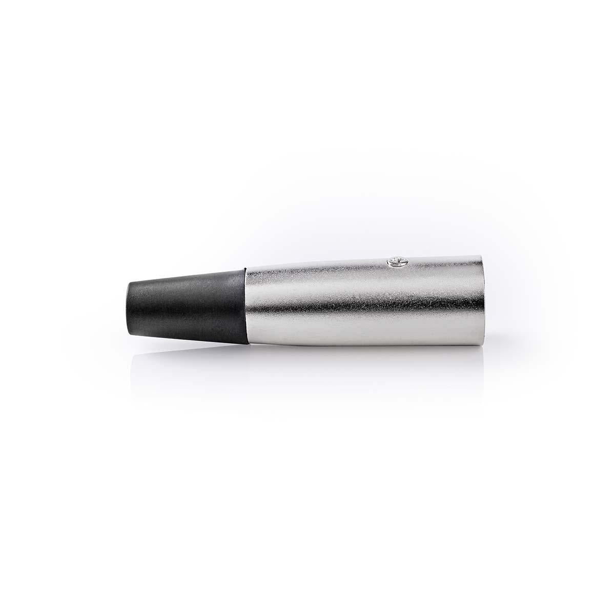 XLR connector | Straight | Male | Nickel Plated | Soldering | Cable input diameter: 7.0 mm | Metal | Silver | 25 pcs. | Plastic bag