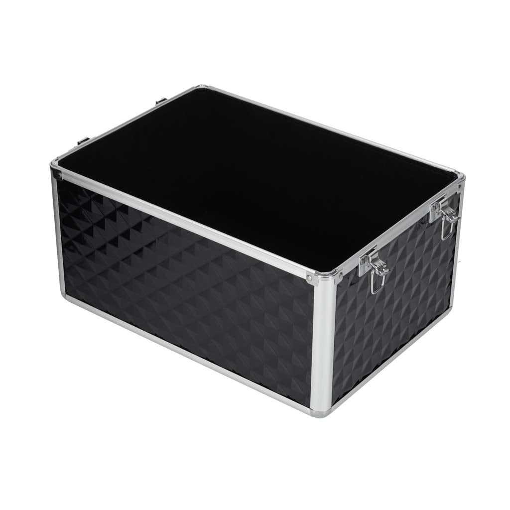 XXL Cosmetic Organizer Case, Black Plastic, Lockable