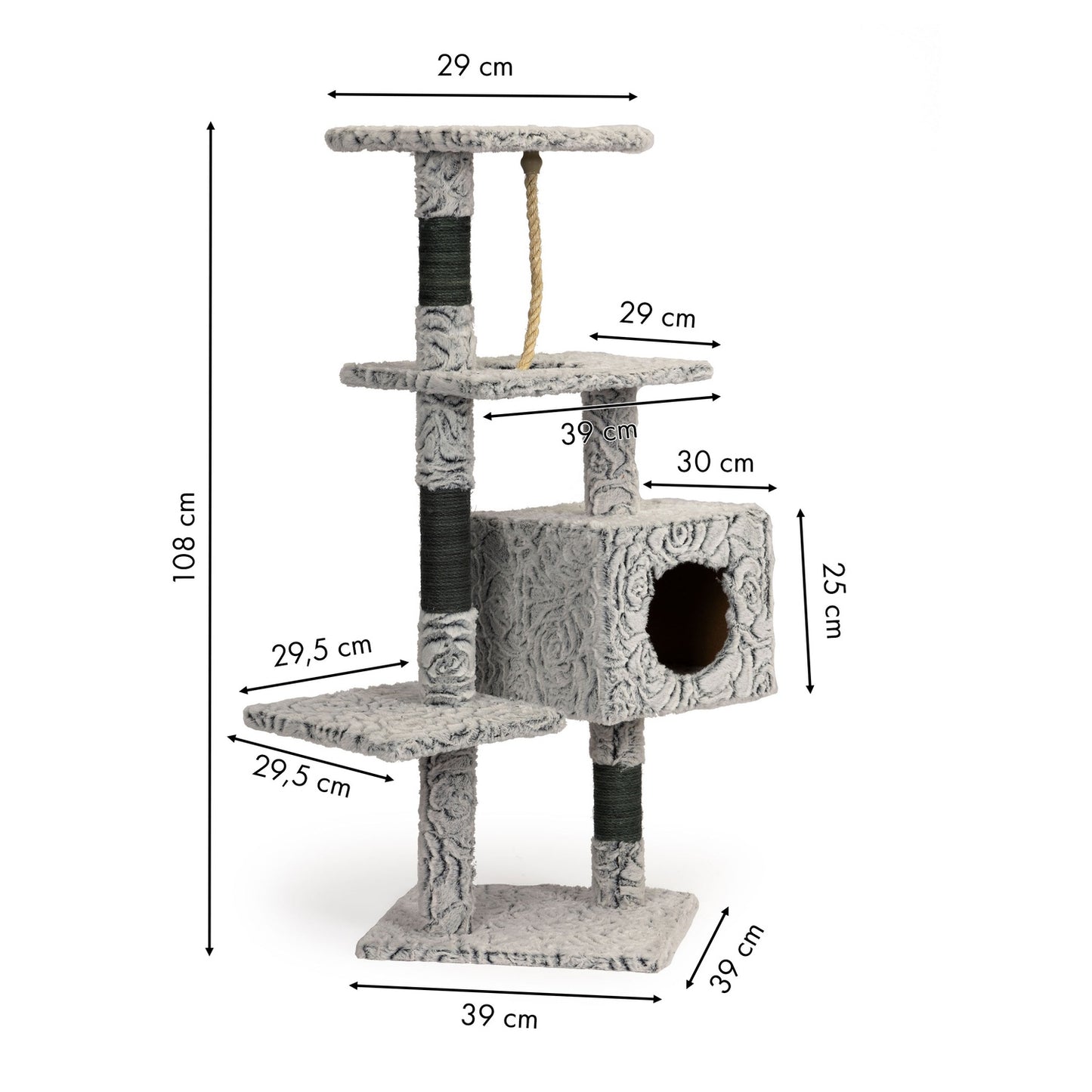 XXL Scratching post for a cat house tree bed
