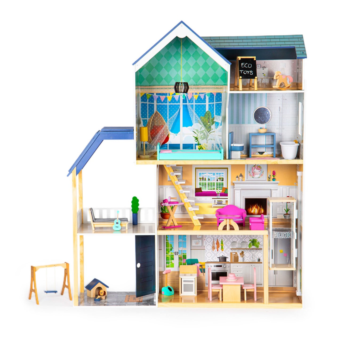 XXL dollhouse Maya Residence 28 pieces ECOTOYS