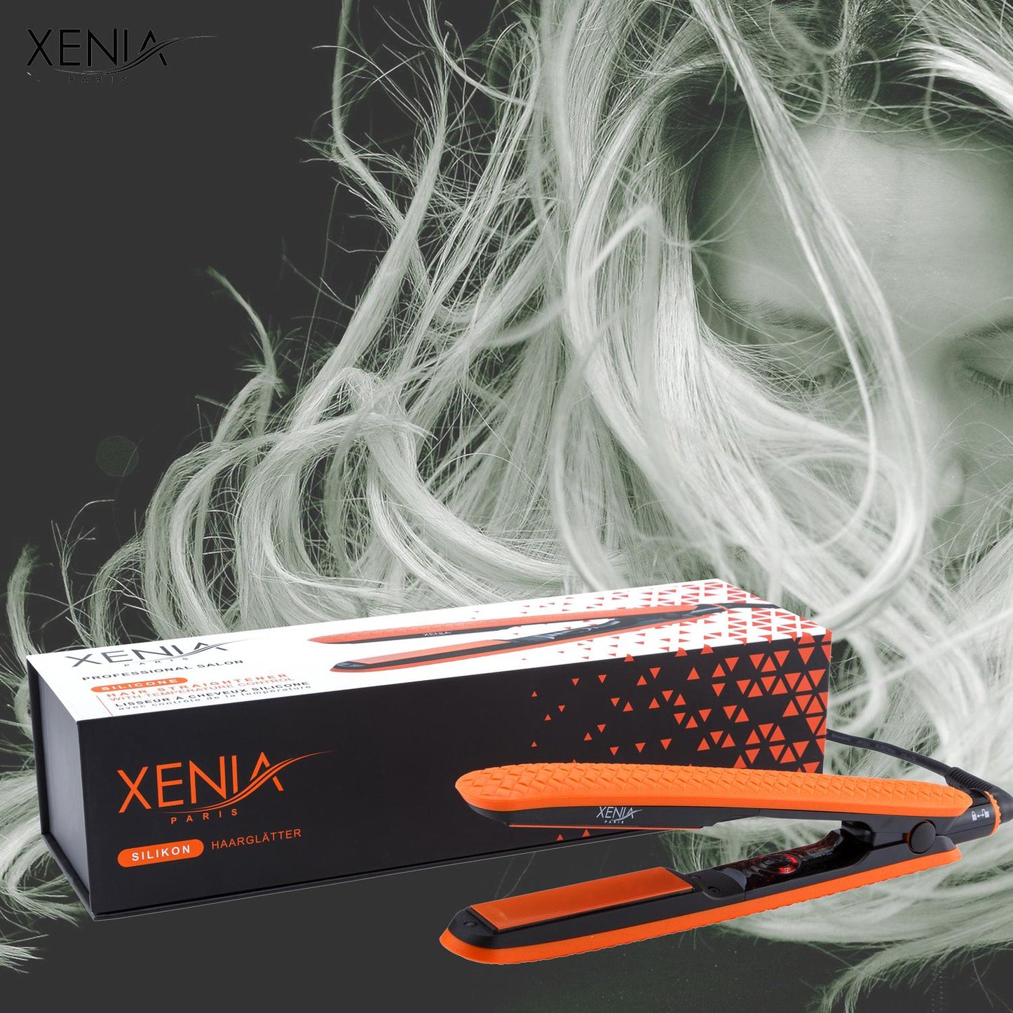 Xenia Paris JS-140209: Orange Silicone Hair Straightener