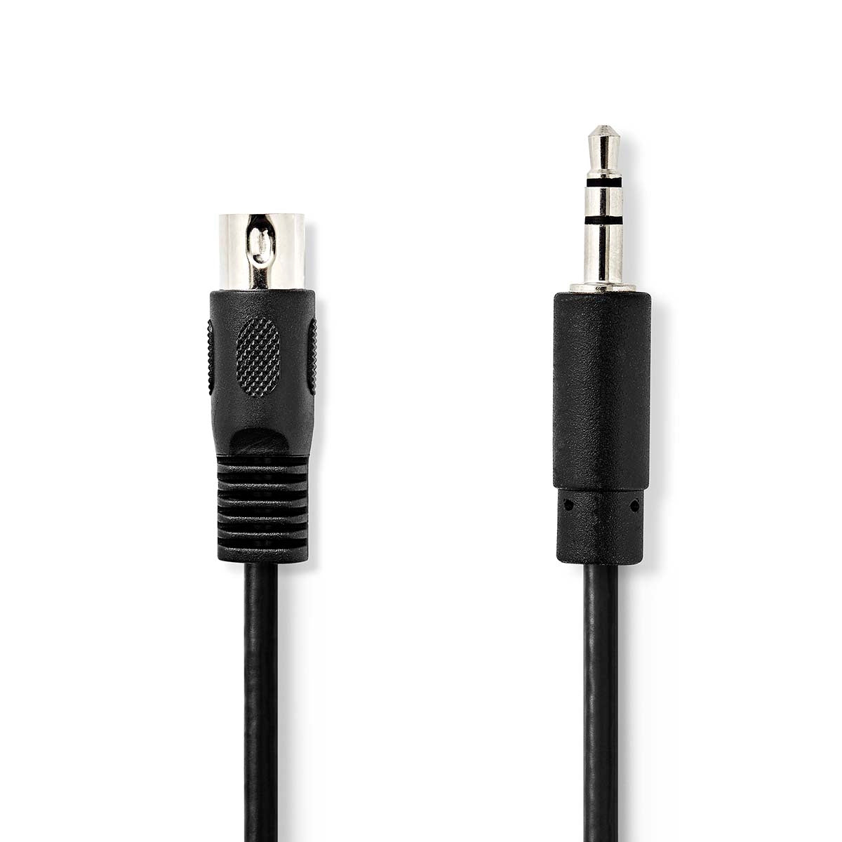 YOUR audio cable | DIN 5-Pin Male | 3.5 mm Male | Nickel plated | 1.00 m | Round | PVC | Black | Envelope