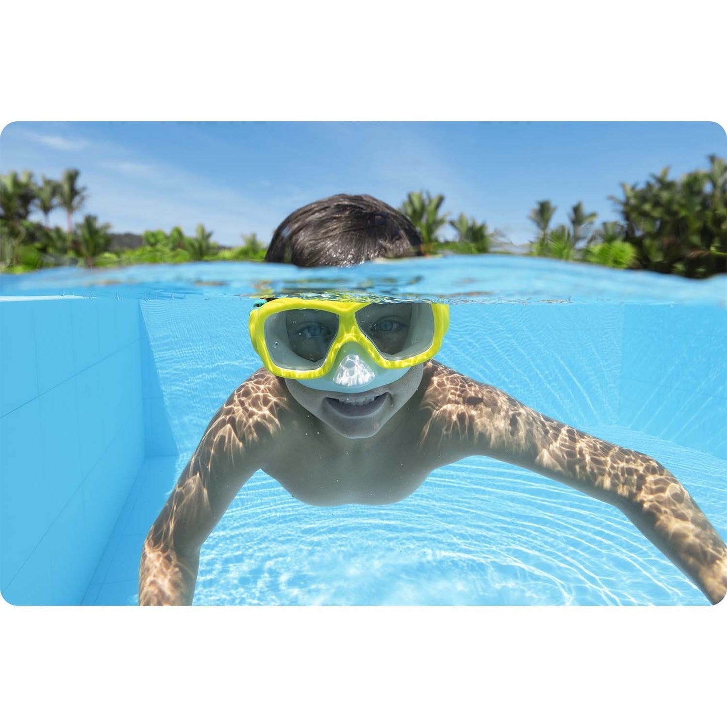 Yellow and red swimming mask Bestway 22039