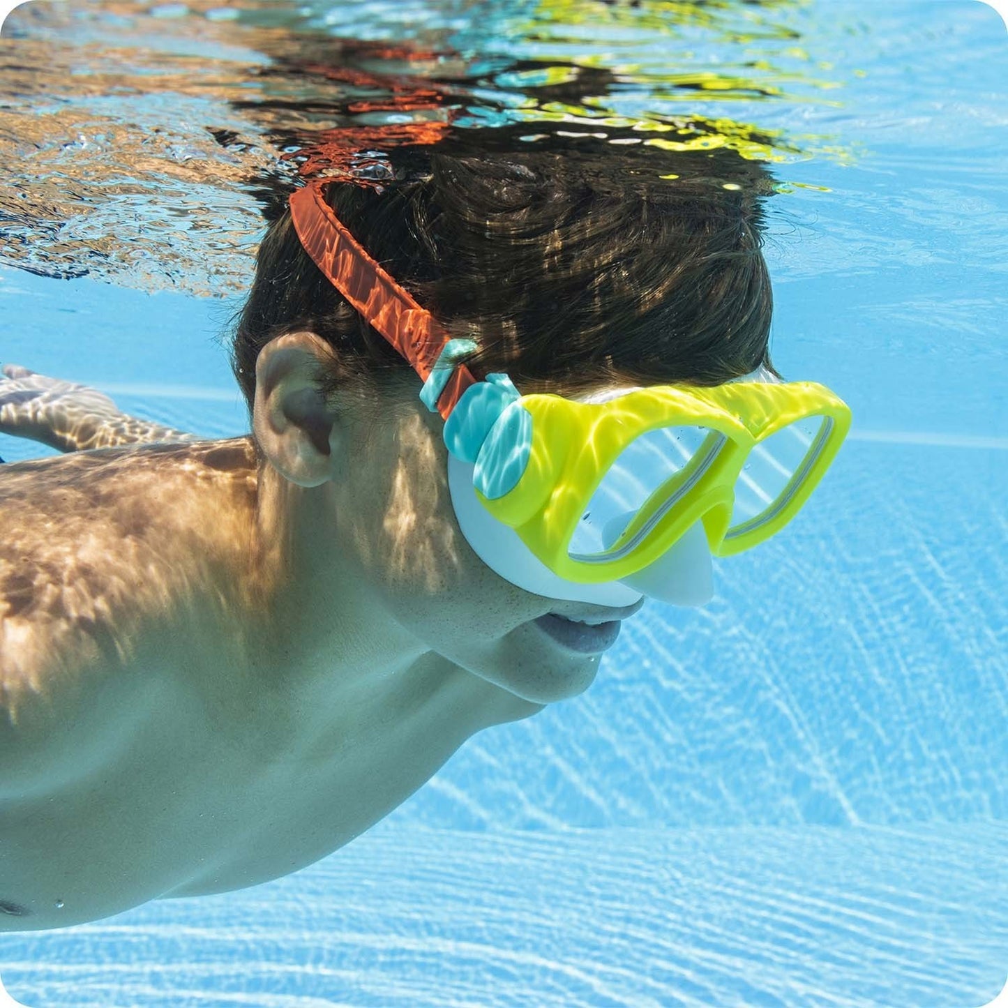 Yellow and red swimming mask Bestway 22039