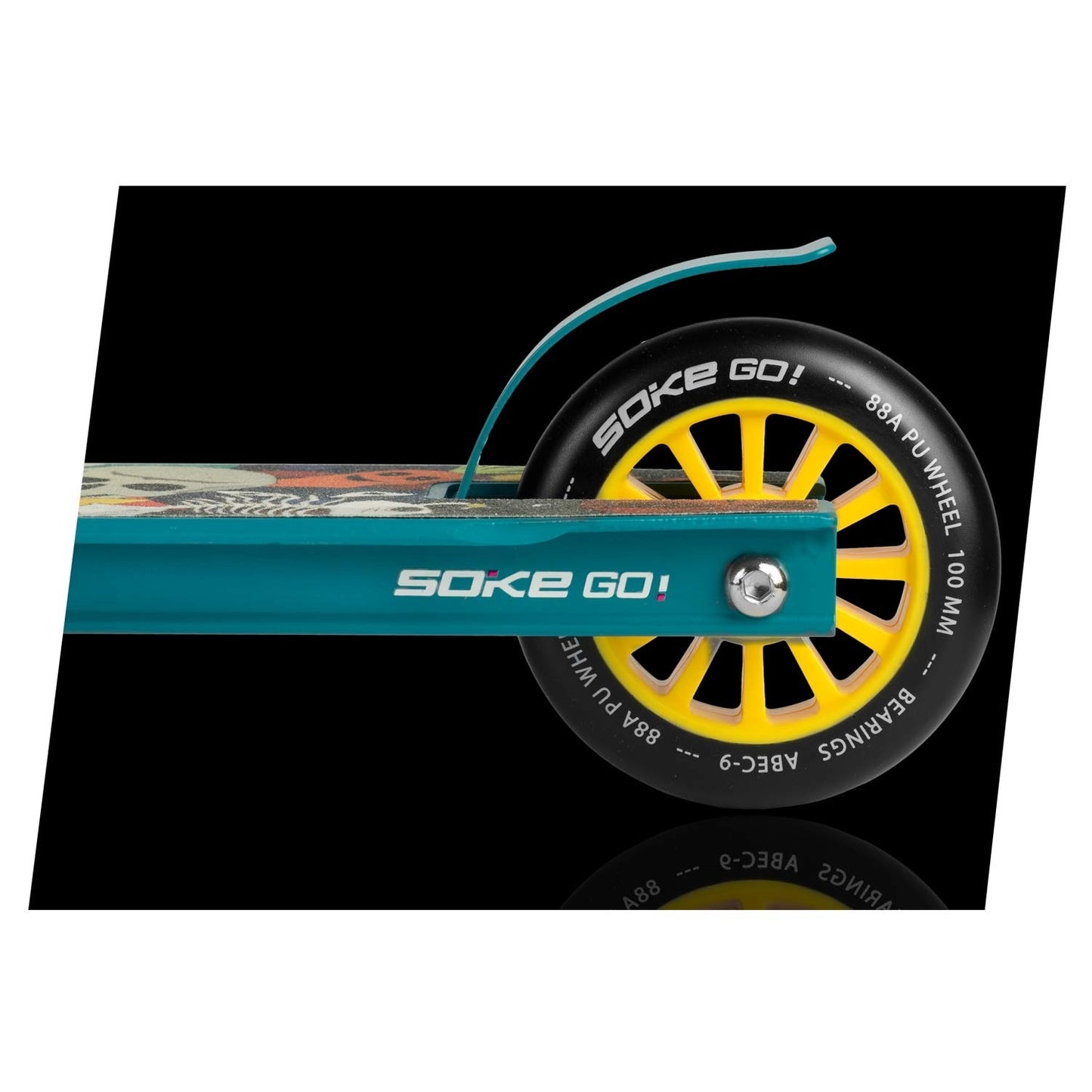 Yellow wheels for scooter 100 mm (2-pack)