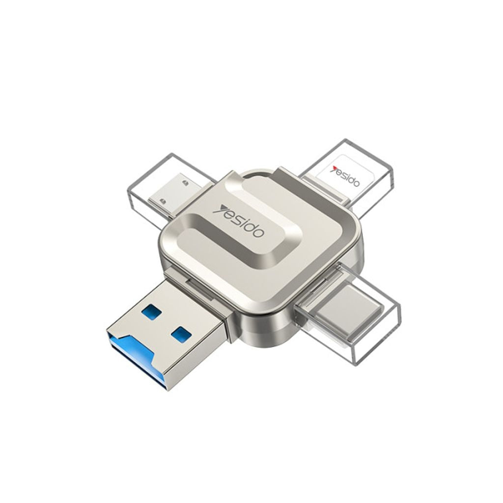 Yesido 4-in-1 USB Flash Memory Card Reader OTG Adapter