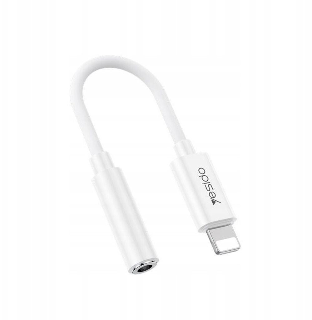 Yesido Lightning to 3.5mm Aux Female Audio Adapter, 30cm - White