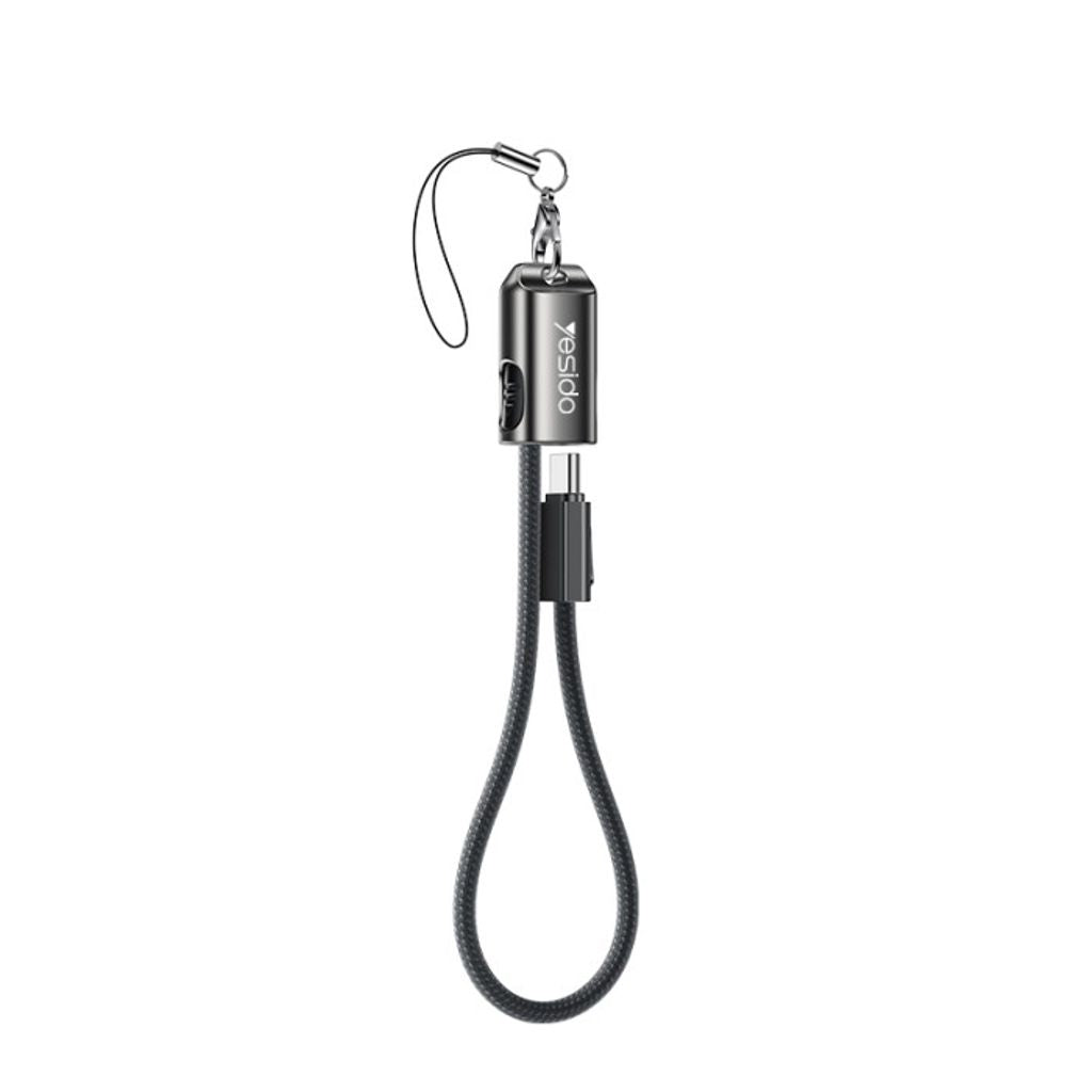 Yesido USB-C to USB-C Fast Charging Data Cable 60W, 20cm - Black